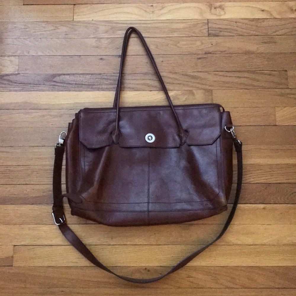 Leather professional tote bag